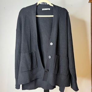 ZARA black cardigan with pockets